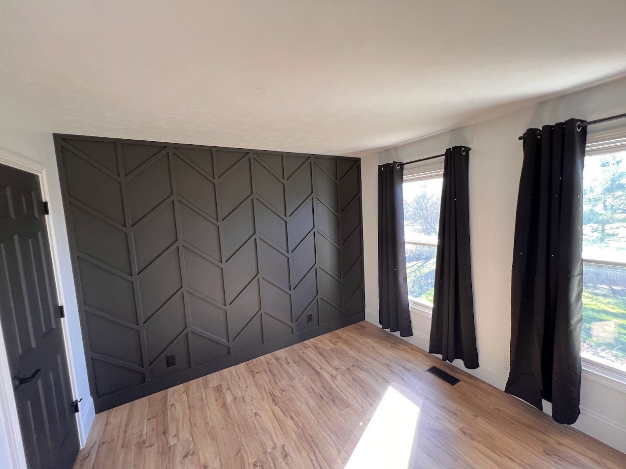 Chevron accent wall